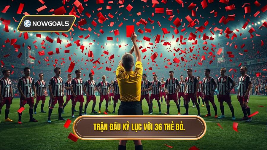 1. Trận đấu kỷ lục với 36 thẻ đỏ.