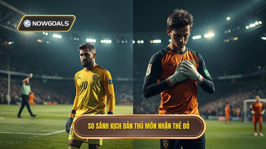 2. So sánh kịch bản thủ môn nhận thẻ đỏ