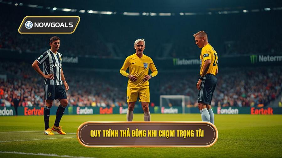 3. Quy trình thả bóng khi chạm trọng tài