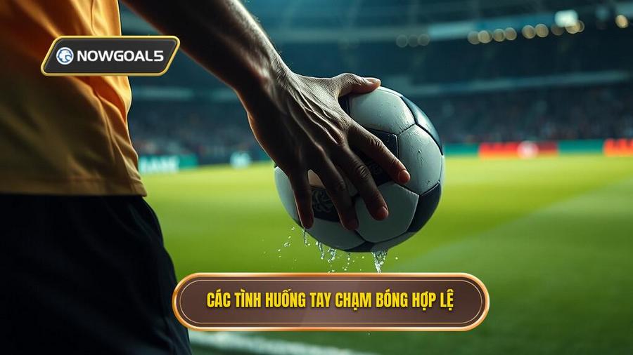 2. Các tình huống tay chạm bóng hợp lệ