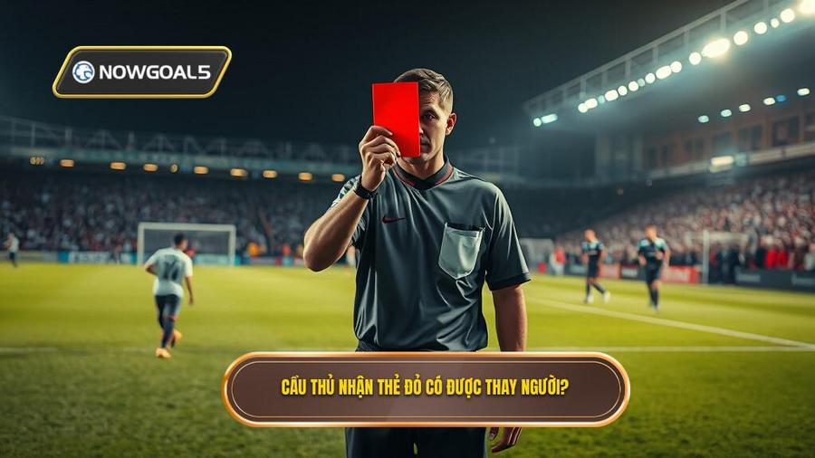 2. Cầu thủ nhận thẻ đỏ có được thay người_